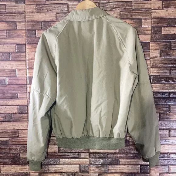 Vintage Unisex Fox Knapp Khaki Bomber Jacket Size Small - Picture 2 of 10
